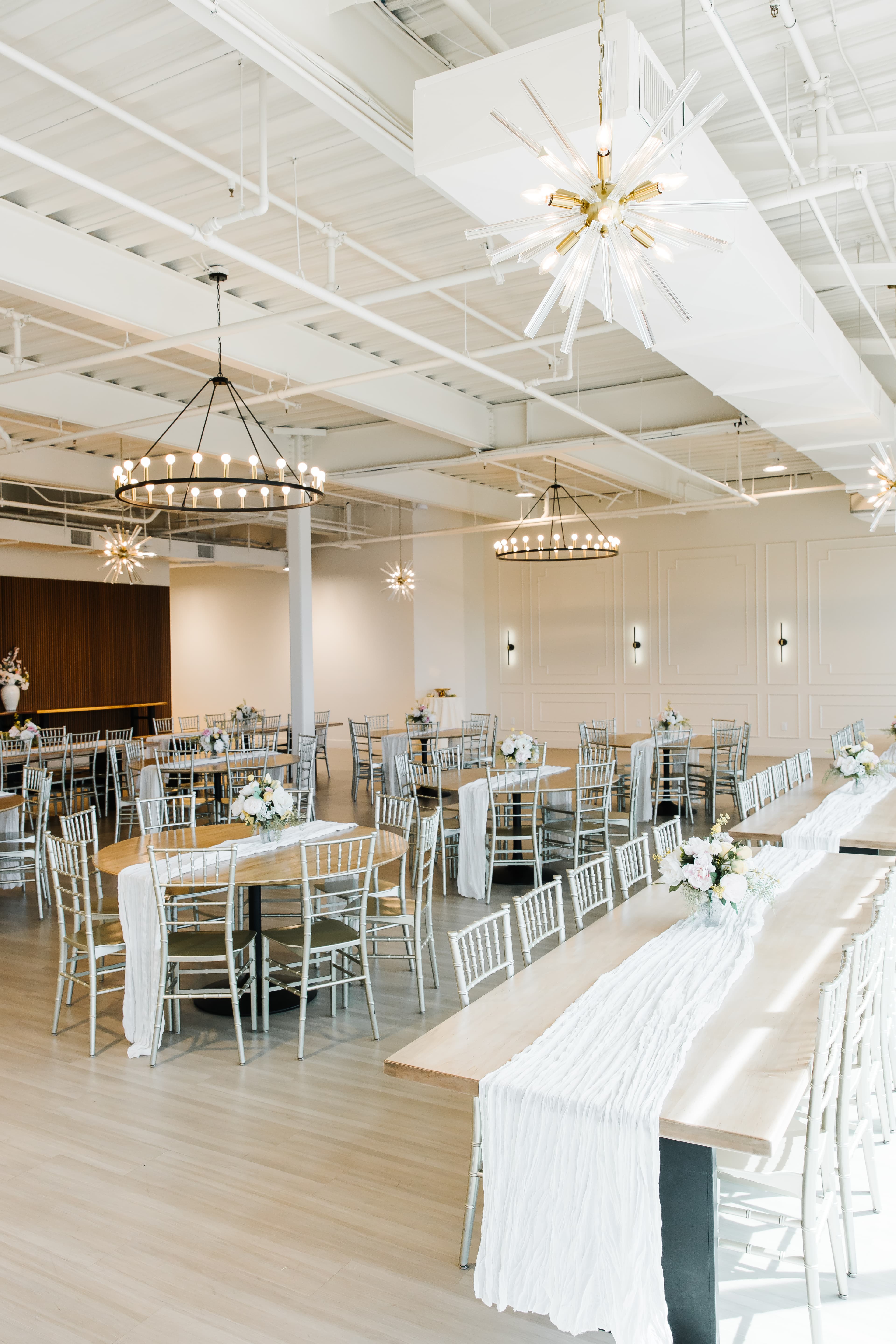 Elegant wedding setup
