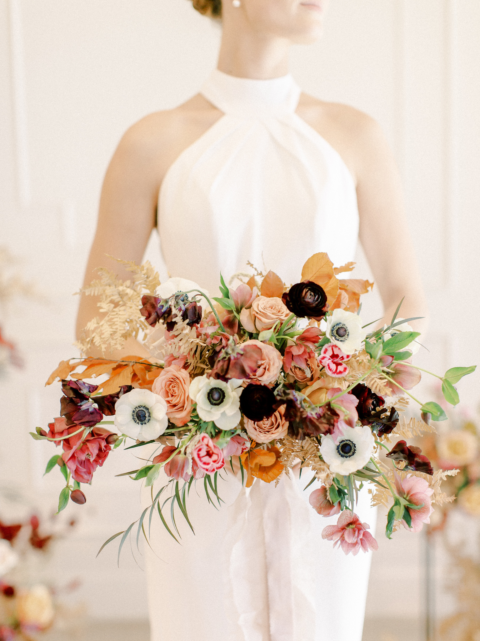 Bride holding her bouquet